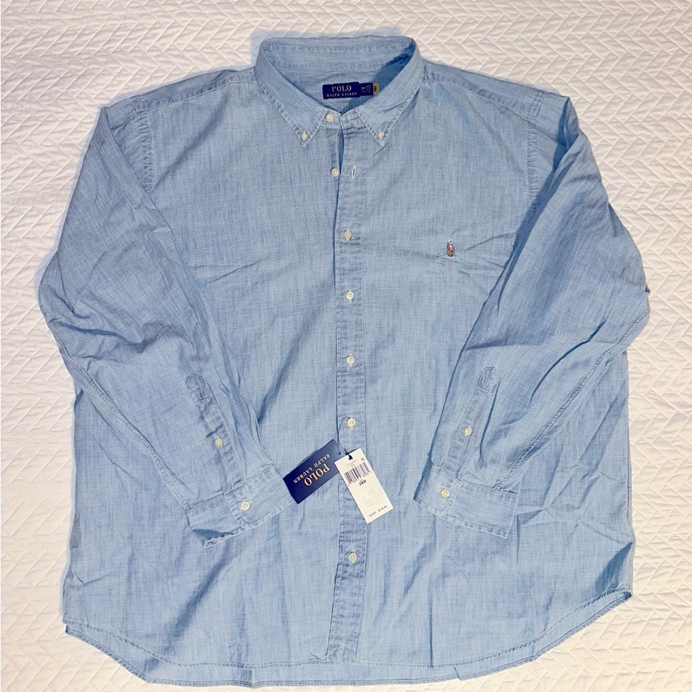 Polo Ralph Lauren Men’s 3XB Long Sleeve Denim Shirt